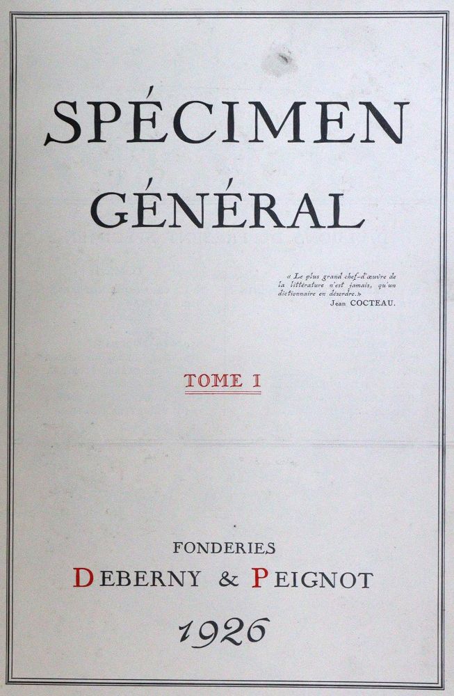 Große Abbildung Nr.3: 130-887 Deberny & Peignot Fonderies.: (Typographie und Kalligraphie)