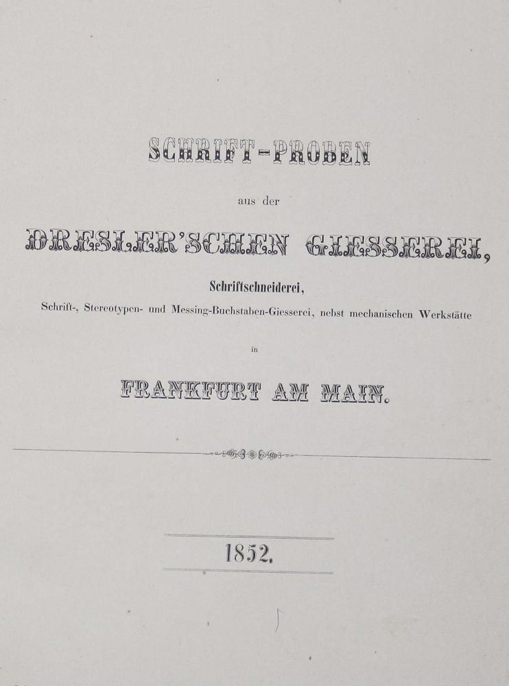 Große Abbildung Nr.1: 130-888 Dresler'sche Giesserei F. Flinsch.: (Typographie und Kalligraphie)