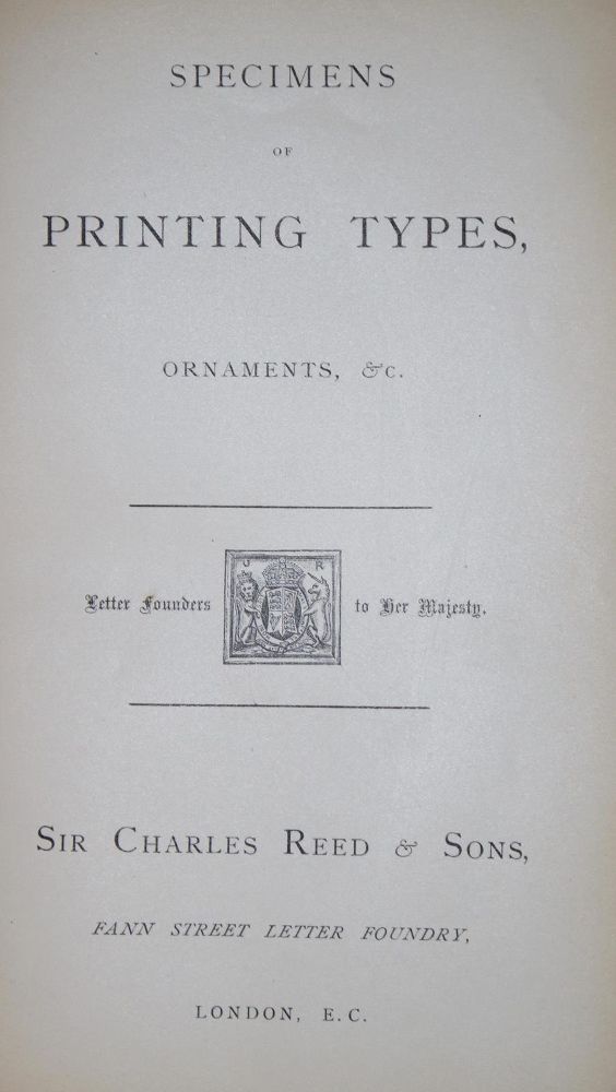Große Abbildung Nr.1: 130-891 Fann Street Letter Foundry.: (Typographie und Kalligraphie)