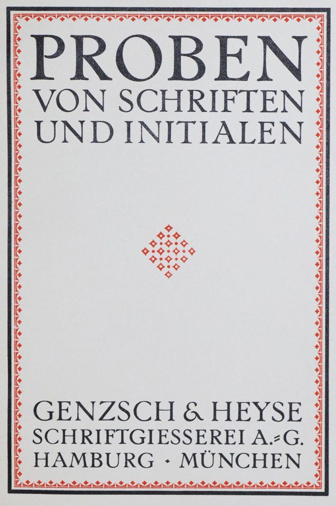 Große Abbildung Nr.1: 130-899 Genzsch u. Heyse.: (Typographie und Kalligraphie)