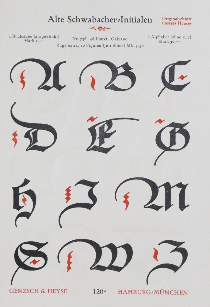 Große Abbildung Nr.2: 130-899 Genzsch u. Heyse.: (Typographie und Kalligraphie)