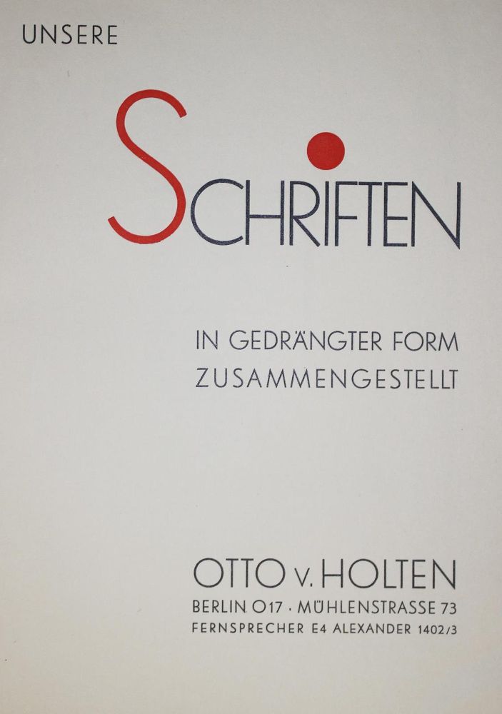 Große Abbildung Nr.1: 130-908 Holten,O.v.: (Typographie und Kalligraphie)