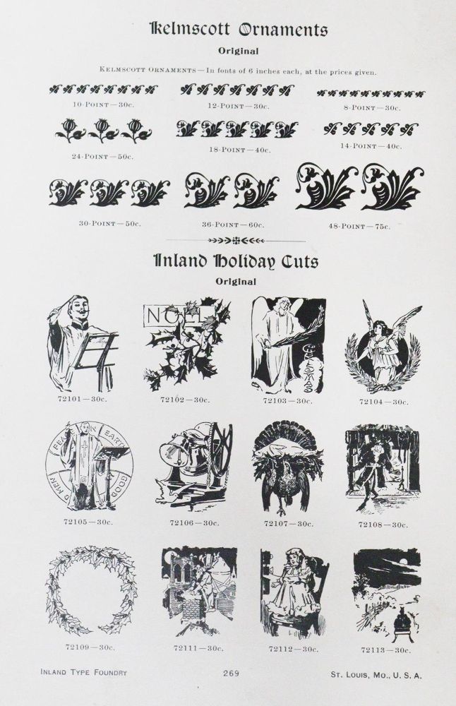 Große Abbildung Nr.2: 130-909 Inland Type Foundry.: (Typographie und Kalligraphie)