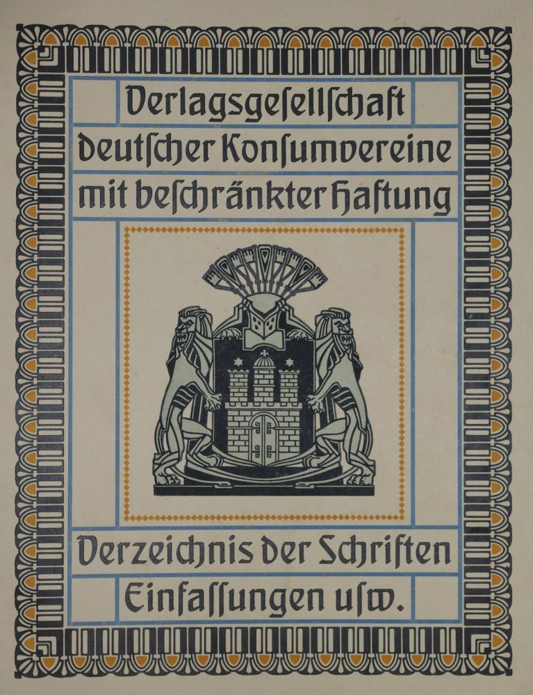 Große Abbildung Nr.1: 130-914 Konsumvereine.: (Typographie und Kalligraphie)