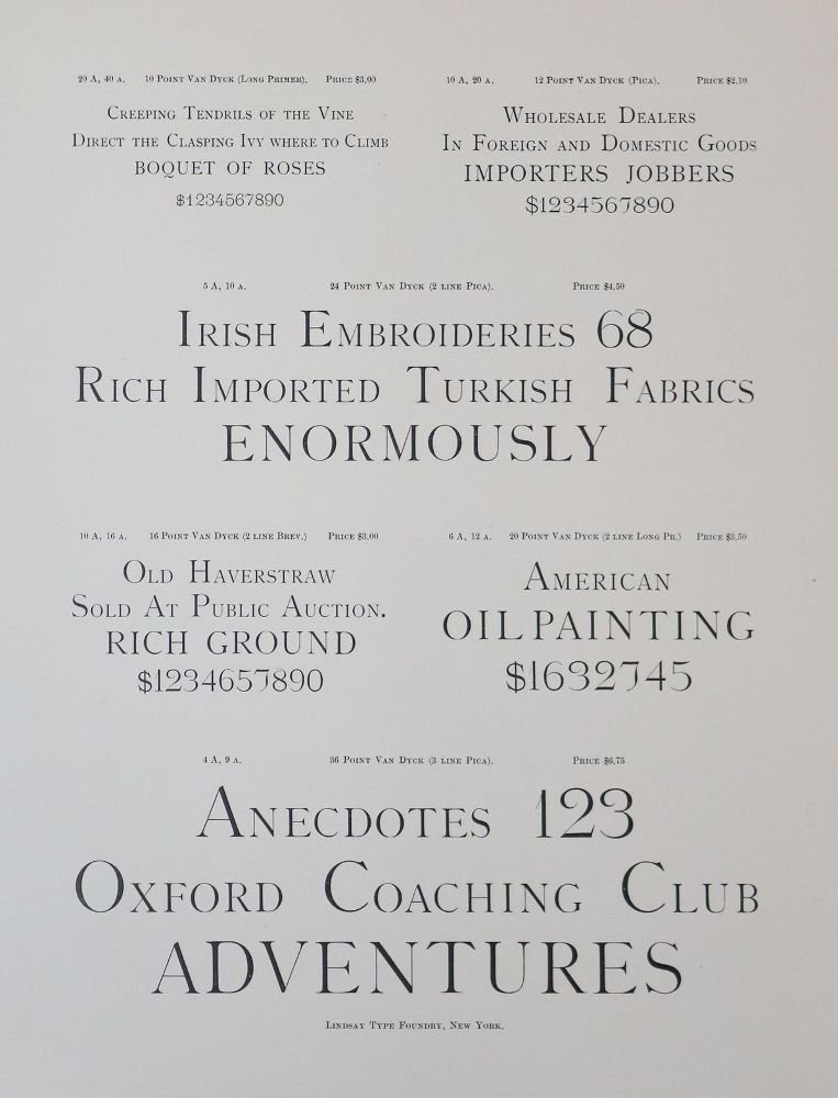 Große Abbildung Nr.10: 130-919 Lindsay Type Foundry.: (Typographie und Kalligraphie)
