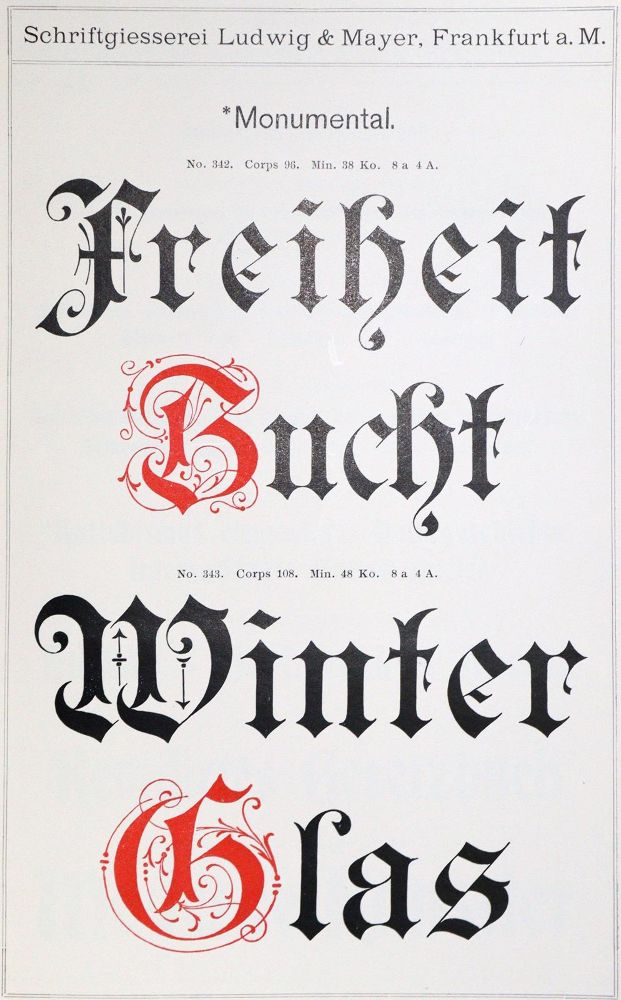 Große Abbildung Nr.2: 130-921 Ludwig & Mayer Schriftgiesserei.: (Typographie und Kalligraphie)