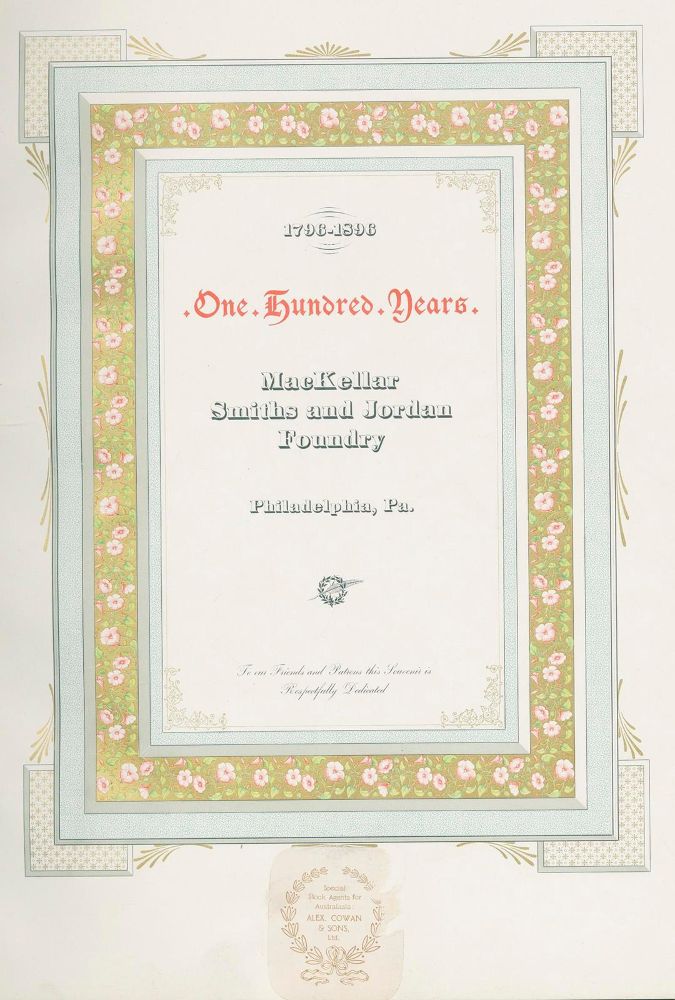 Große Abbildung Nr.1: 130-923 MacKellar, Smiths & Jordan Foundry.: (Typographie und Kalligraphie)