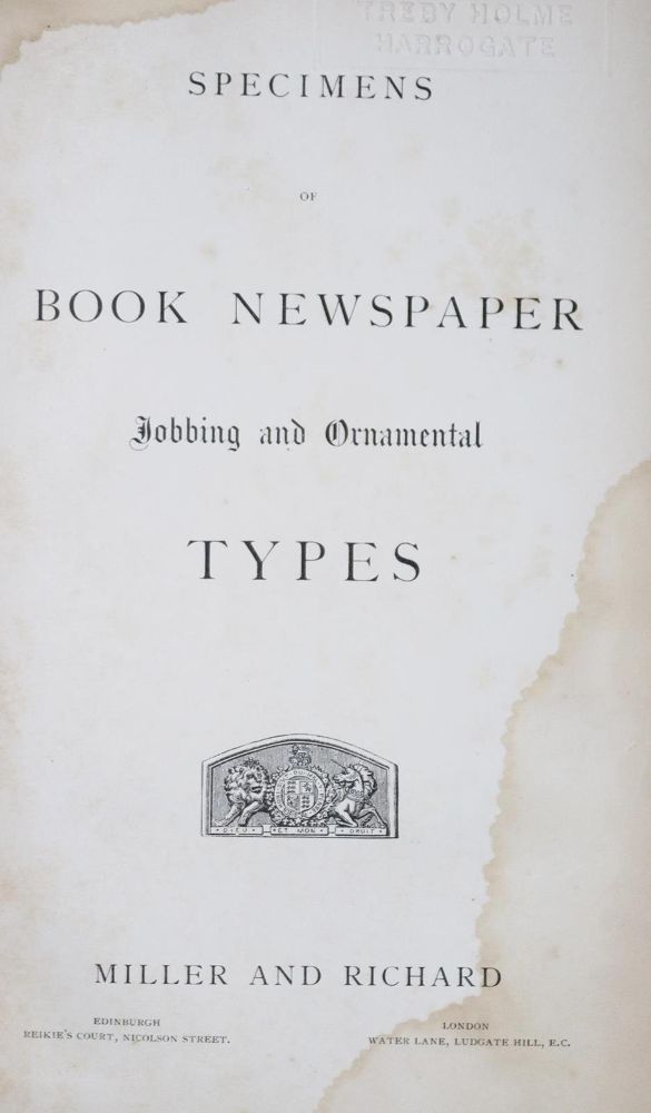 Große Abbildung Nr.12: 130-924 Miller and Richard.: (Typographie und Kalligraphie)