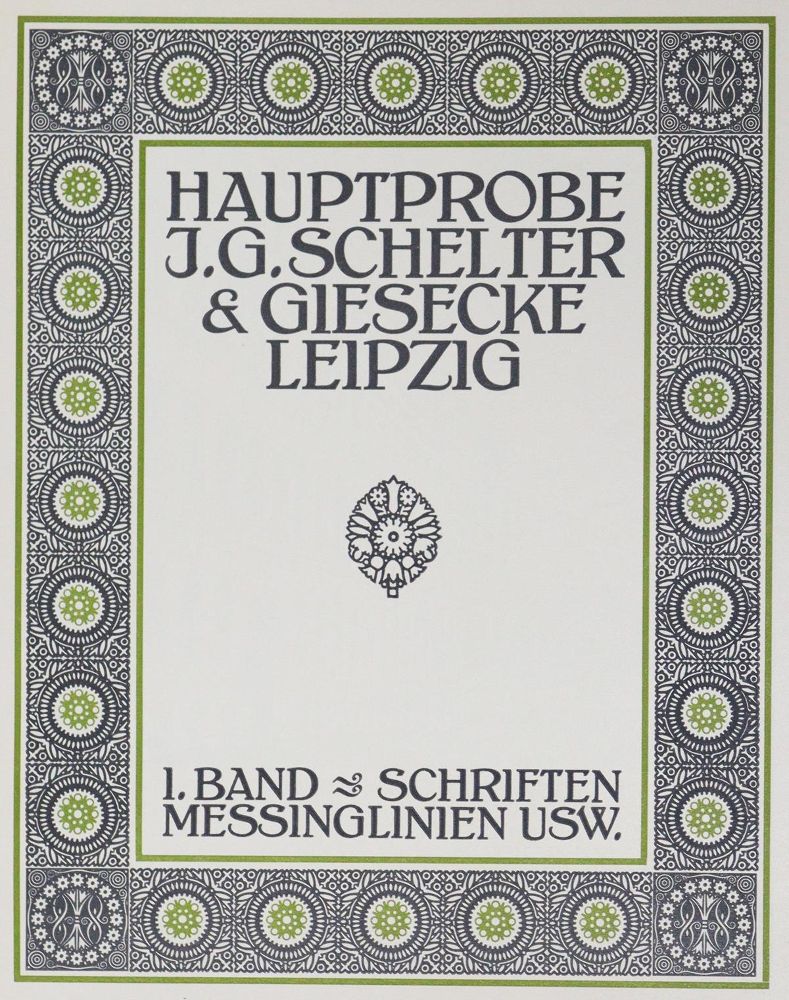 Große Abbildung Nr.1: 130-936 Schelter,J.G. u. Giesecke.: (Typographie und Kalligraphie)