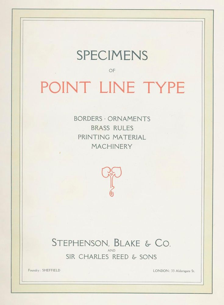 Große Abbildung Nr.1: 130-943 Stephenson, Blake & Reed.: (Typographie und Kalligraphie)