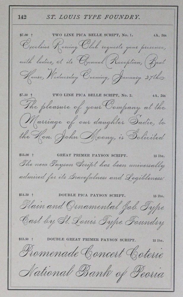 Große Abbildung Nr.2: 130-944 St.Louis Type Foundry.: (Typographie und Kalligraphie)