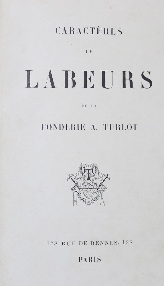 Große Abbildung Nr.1: 130-947 Turlot,A.: (Typographie und Kalligraphie)