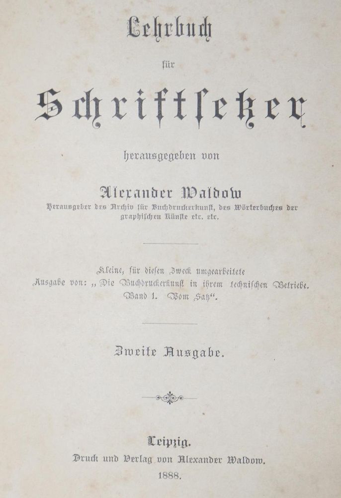 Große Abbildung Nr.1: 130-948 Waldow,A.: (Typographie und Kalligraphie)