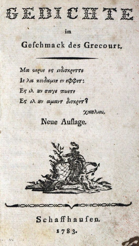 Große Abbildung Nr.1: 130-976 (Scheffner,J.G.).: (Erotika - Galantes)