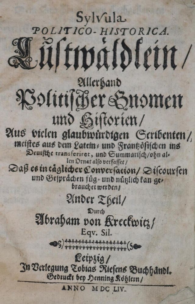 Große Abbildung Nr.2: 130-995 Kreckwitz,A.v.: (Kultur- und Sittengeschichte)
