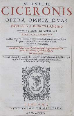Bild Nr.1: 130-113 Cicero,M.T.: (Alte Drucke, Handschriften und Theologie)