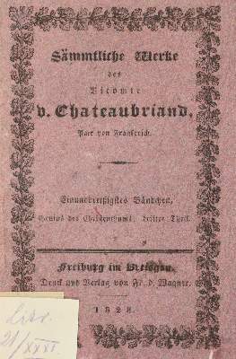 Bild Nr.1: 130-1158 Chateaubriand,F.R.de.: (Literatur und illustrierte Bücher bis 19.Jahrhundert)