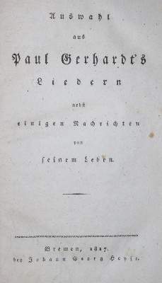 Bild Nr.1: 130-1186 Gerhardt,P.: (Literatur und illustrierte Bücher bis 19.Jahrhundert)