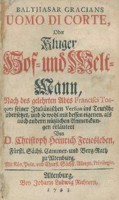 Bild Nr.1: 130-1197 Gracian,B.: (Literatur und illustrierte Bücher bis 19.Jahrhundert)