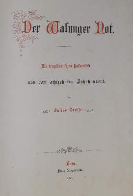 Bild Nr.1: 130-1201 Grosse,J.: (Literatur und illustrierte Bücher bis 19.Jahrhundert)