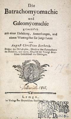 Bild Nr.1: 130-1212 (Homer).: (Literatur und illustrierte Bücher bis 19.Jahrhundert)