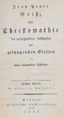 Bild Nr.1: 130-1215 Jean Paul (d.i. J.P.F.Richter).: (Literatur und illustrierte Bücher bis 19.Jahrhundert)