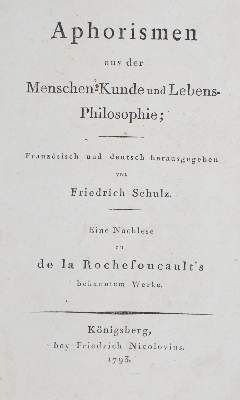 Bild Nr.1: 130-1236 (La Rochefoucault,F.de.).: (Literatur und illustrierte Bücher bis 19.Jahrhundert)
