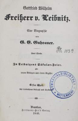 Bild Nr.2: 130-1243 Guhrauer,G.E.: (Leibnitz)