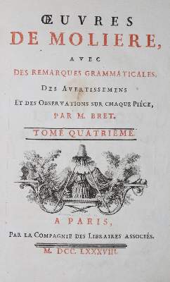 Bild Nr.1: 130-1264 Moliere,J.B.: (Literatur und illustrierte Bücher bis 19.Jahrhundert)
