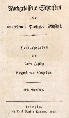 Bild Nr.2: 130-1269 Musaeus,(J.K.A.).: (Literatur und illustrierte Bücher bis 19.Jahrhundert)
