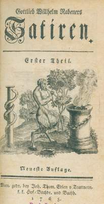 Bild Nr.1: 130-1288 Rabener,G.W.: (Literatur und illustrierte Bücher bis 19.Jahrhundert)