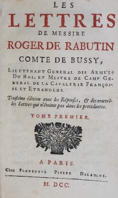 Bild Nr.1: 130-1290 Rabutin,R.de.: (Literatur und illustrierte Bücher bis 19.Jahrhundert)