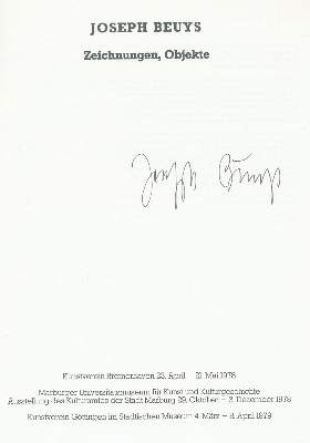 Bild Nr.1: 130-1372 Joseph Beuys.: (Beuys)
