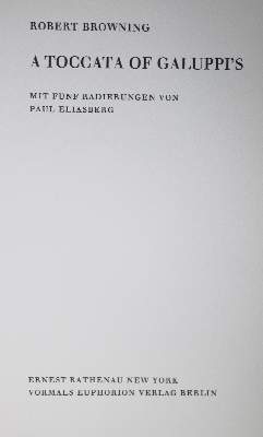Bild Nr.1: 130-1429 Browning,R.: (Eliasberg)