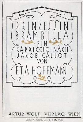 Bild Nr.1: 130-1482 Hoffmann,E.T.A.: (Literatur und illustrierte Bücher 20.Jahrhundert - Alte Literatur in modernen Ausgaben)