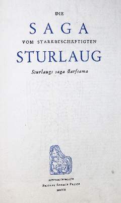 Bild Nr.1: 130-1495 Sturlaug Saga.: (Island)