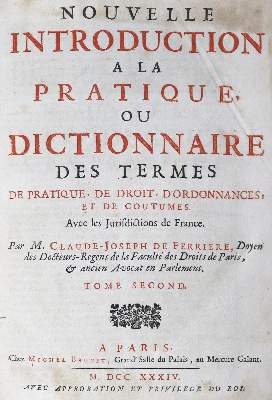 Bild Nr.1: 130-150 Ferriere,C.J.de.: (Alte Drucke, Handschriften und Theologie)