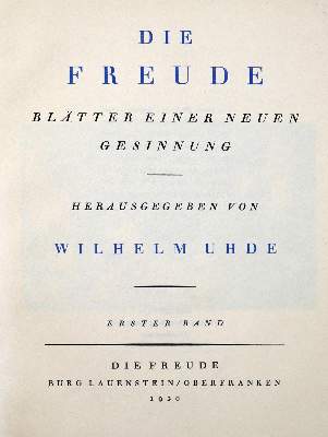 Bild Nr.1: 130-1648 Uhde,W. (Hrsg.).: (Literatur und illustrierte Bücher 20.Jahrhundert - Alte Literatur in modernen Ausgaben)