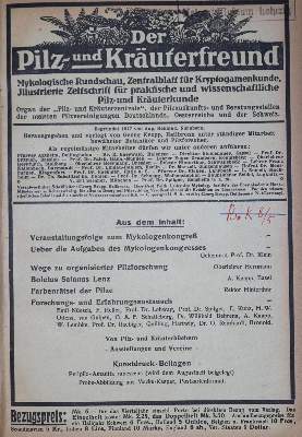 Bild Nr.1: 130-1700 Pilz- und Kräuterfreund, Der.: (Botanik, Pilze)