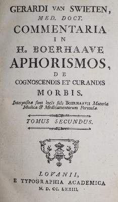 Bild Nr.1: 130-1764 Swieten,G.van.: (Medizin)