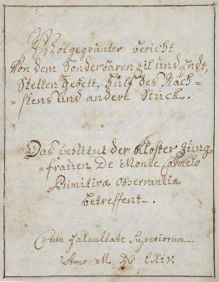 Bild Nr.1: 130-185 Wohlgegrünter Bericht: (Handschriften)