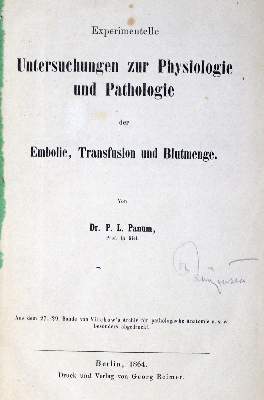 Bild Nr.1: 130-1850 Panum,P.L.: (Sammlung von Professor Dr.Dr. Johannes Büttner)