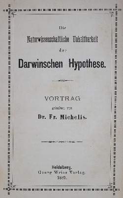 Bild Nr.1: 130-1905 Michelis,F.: (Zoologie, Darwin)