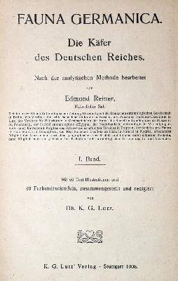 Bild Nr.3: 130-1915 Reitter,E.: (Zoologie, Käfer)