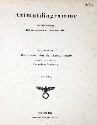 Bild Nr.1: 130-1938 Azimutdiagramme: (Verschiedene Gebiete - Varia, Astronomie)