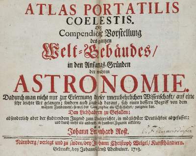 Bild Nr.3: 130-1946 Rost,J.L.: (Verschiedene Gebiete - Varia, Astronomie)