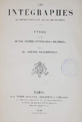 Bild Nr.3: 130-1992 Abdank-Abakanowicz,B.: (Verschiedene Gebiete - Varia, Mathematik)