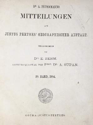 Bild Nr.1: 130-2000 Petermanns Geographische Mitteilungen.: (Verschiedene Gebiete - Varia)