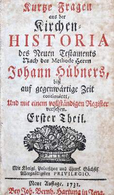 Bild Nr.3: 130-201 Hübner,J.: (Alte Drucke, Handschriften und Theologie)
