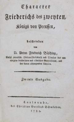 Bild Nr.1: 130-2193 Büsching,A.F.: (Deutschland, Friedrich II.)